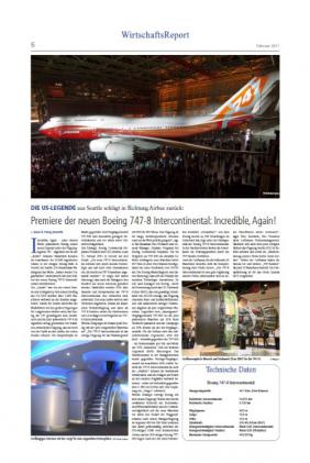 Premiere der neuen Boeing 747-8 Intercontinental