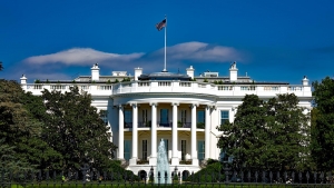 „White House“ in Washington, D.C. – Amtssitz des Präsidenten der Vereinigten Staaten von Amerika.