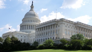 Senat und Repräsentantenhaus tagen im repräsentativen Kapitol in Washington, D.C.