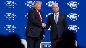 Präsident Donald Trump und Weltwirtschaftsforum-Gründer Klaus Schwab.
