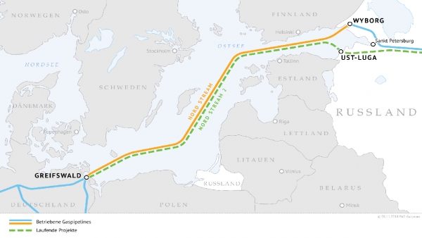 Das Energieprojekt Nord Stream II benötigt auch nach Donald Trump Akzeptanz.