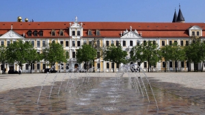 Das imposante Landtagsgebäude des Landes Sachsen-Anhalt in Magdeburg.