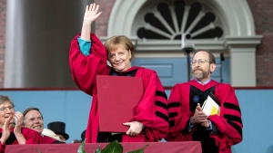 Ehrendoktorwürde der Harvard-University für die Bundeskanzlerin Angela Merkel.